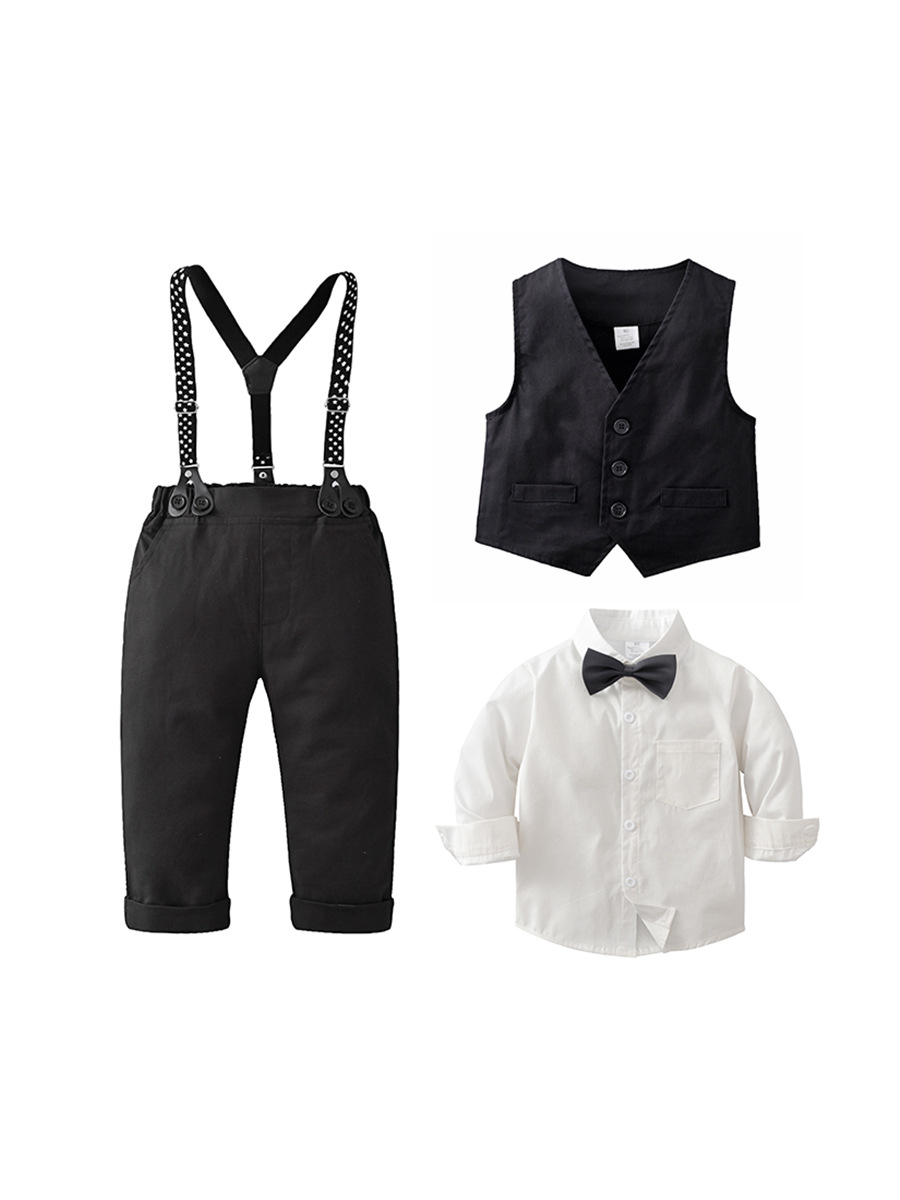 Traje de tres piezas para niños, ropa infantil de primavera y otoño, traje formal para caballero, traje para niño