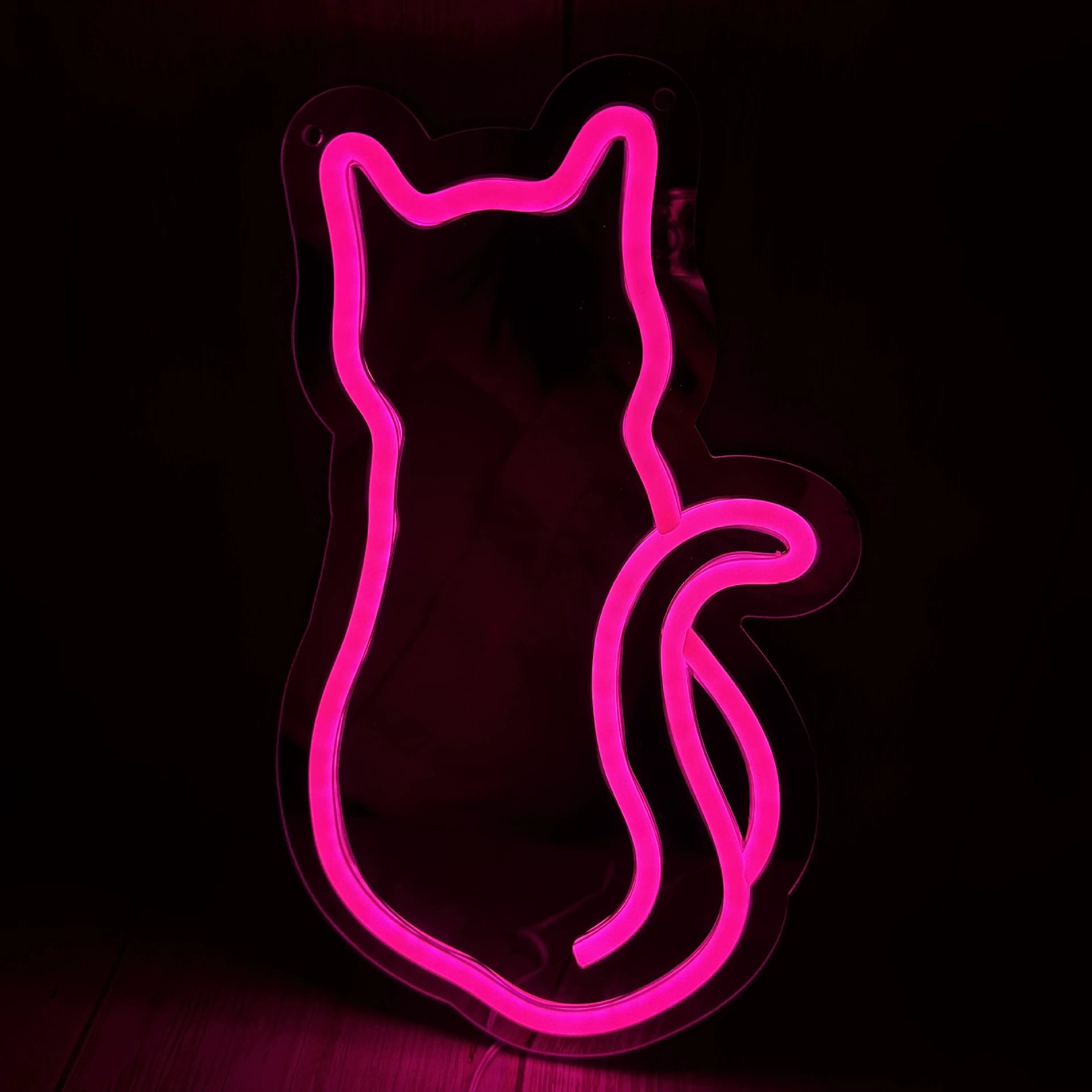 LED творческая ночная лампа, зеркало, свет, зеркало эффект, кот, подарок на день рождения