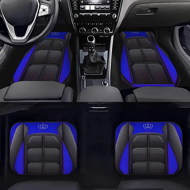 Amazon Temu American Car Floor Mats Four-Piece Set Car Interior Decoration Floor Mats Stain-Resistant Floor Mats Ready for Labeling and Delivery