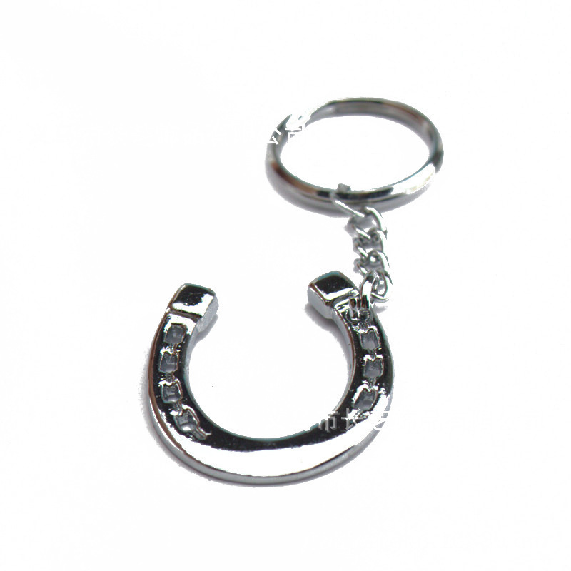 ホット販売ファッショナブルでシンプルな幸運のシンボル馬蹄金属キーホルダークリエイティブな小さなギフト馬蹄ジュエリーペンダント|undefined