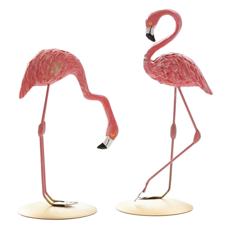 Ins creativo Super caliente Flamingo resina decoración animal lindo dormitorio sala de estar decoración regalo del Día de San Valentín
