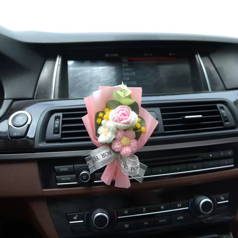 989 Вязаный вручную букет из шерсти, выход воздуха в автомобиль, духи и ароматы, интерьер авто