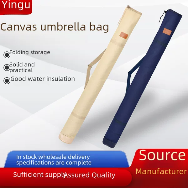 Wholesale Large Capacity Fishing Umbrella Bag Storage Foldable Fishing Umbrella Bag Fishing Gear Canvas Fish Rod Bag Fish Rod Bag