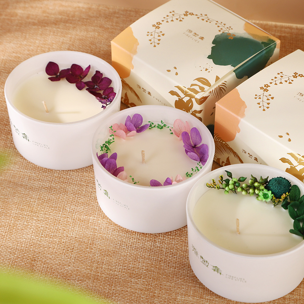 Candela de incienso simple en el hogar vela de incienso creativa vela de mano regalo de copa cilíndrica decoración de vela de incienso