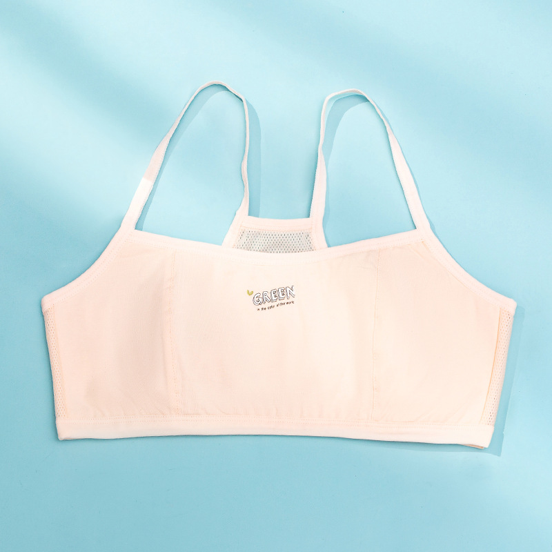 Sujetador de la muchacha de algodón estudiante ropa interior de la muchacha delgada ropa interior de desarrollo temprano de la Escuela Secundaria transpirable ropa interior inalámbrica