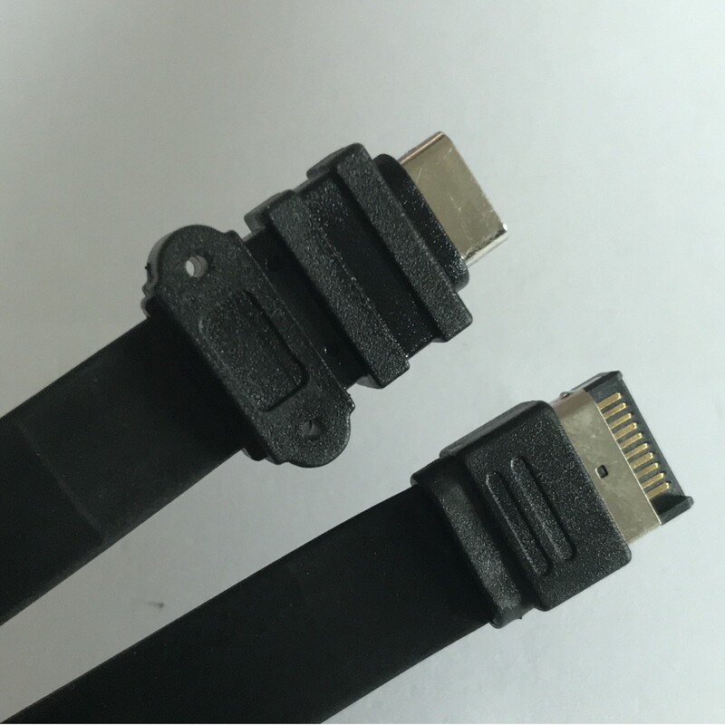 USB3.1 baffle line TYPE-E to type-C 20g chassis PCI position KEY A to type c female (male)