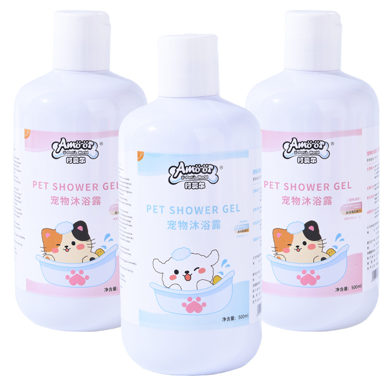 공장 다이렉트 펫 샤워 젤 500ml 고양이 샴푸 향수 목욕 용품 테디 독 샤워 젤