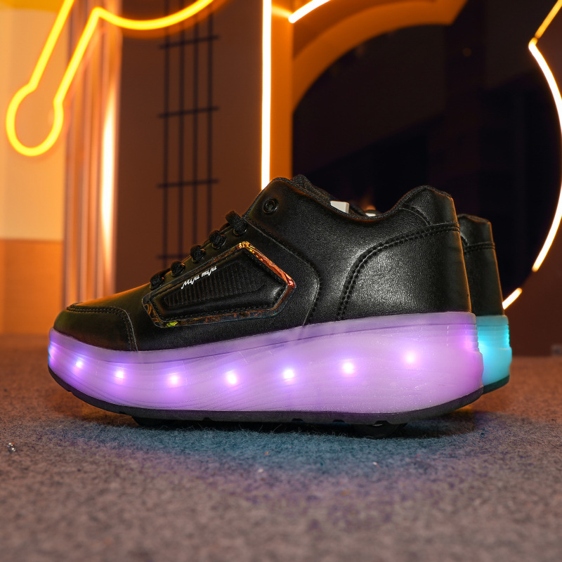 High end deformed shoes four wheel adult blast shoes Children student roller skates Blast shoes Women's flight LACES wheel_voghion.com