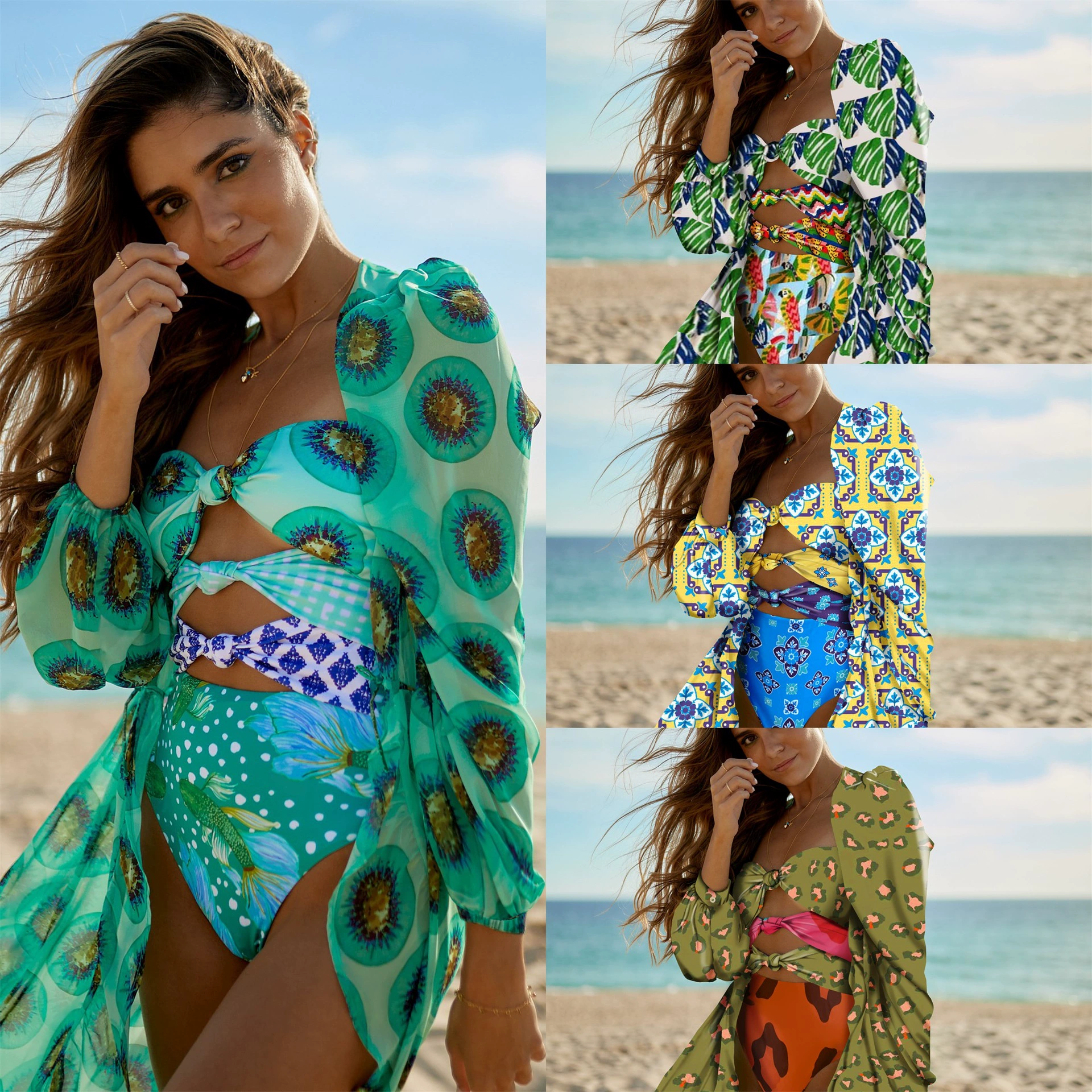 Overall, swimwear, set, tube top, for import, European style