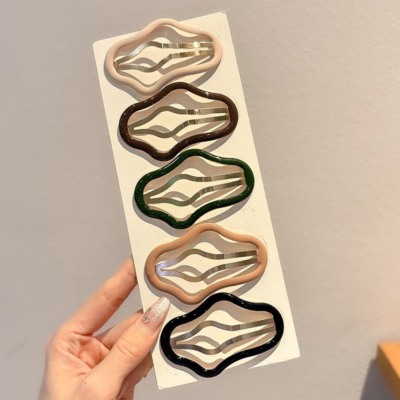 Nube de corteza coreana agujero bb clip detrás de la cabeza rotura pin de pelo 2024 nuevo frente lateral clip de mar de acero