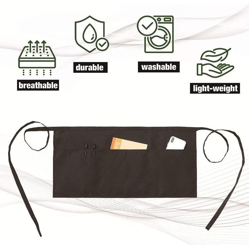 2025 explosión delantal transfronterizo hombre y mujer camarero cintura cocinero manicuría café ropa de trabajo medio delantal