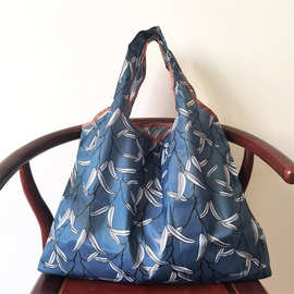 出口韩国狗牙可折叠超市购物袋环保袋女手提袋子大容量便携旅行袋