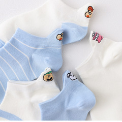 Socks for Girls, Low-Cut Crayon Shin-chan Boat Socks, Cotton, Summer, Thin, Embroidered Cute, Japanese Style, Ins Inspired, Low Top Women's Socks