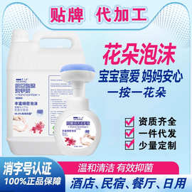 花朵泡沫抗菌洗手液厂家定制代加工贴牌酒店家用泡沫洗手液补充装