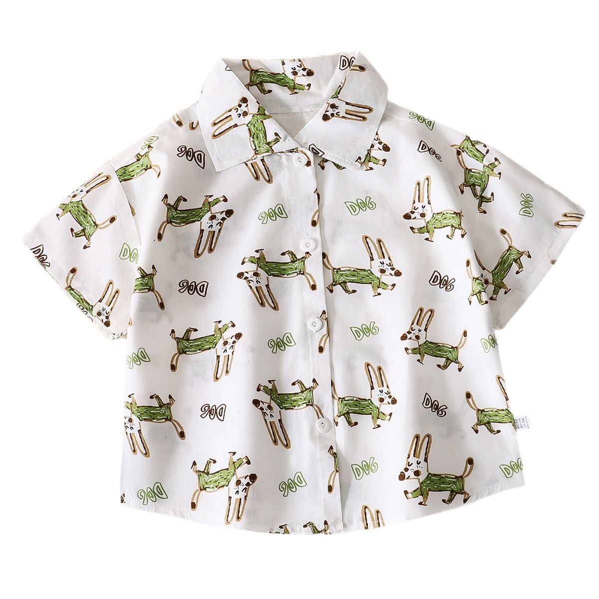 Camisas para niños verano nuevo estilo rebeca de manga corta para niños chaqueta de algodón para bebés camisa de solapa ropa para niños al por mayor