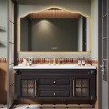 Дубовый керамический гигиенический таз, в американском стиле, французский ретро стиль