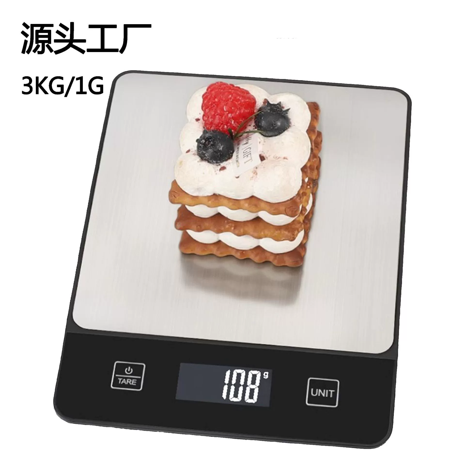 Кухонные весы из нержавеющей стали, цифровые, миниатюрные, точные, для продуктов, выпечки, кофе, ювелирных изделий, в граммах