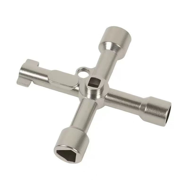 Universal water valve key multi-function fire distribution cabinet elevator cross key inner triangle wrench switch tongue lock