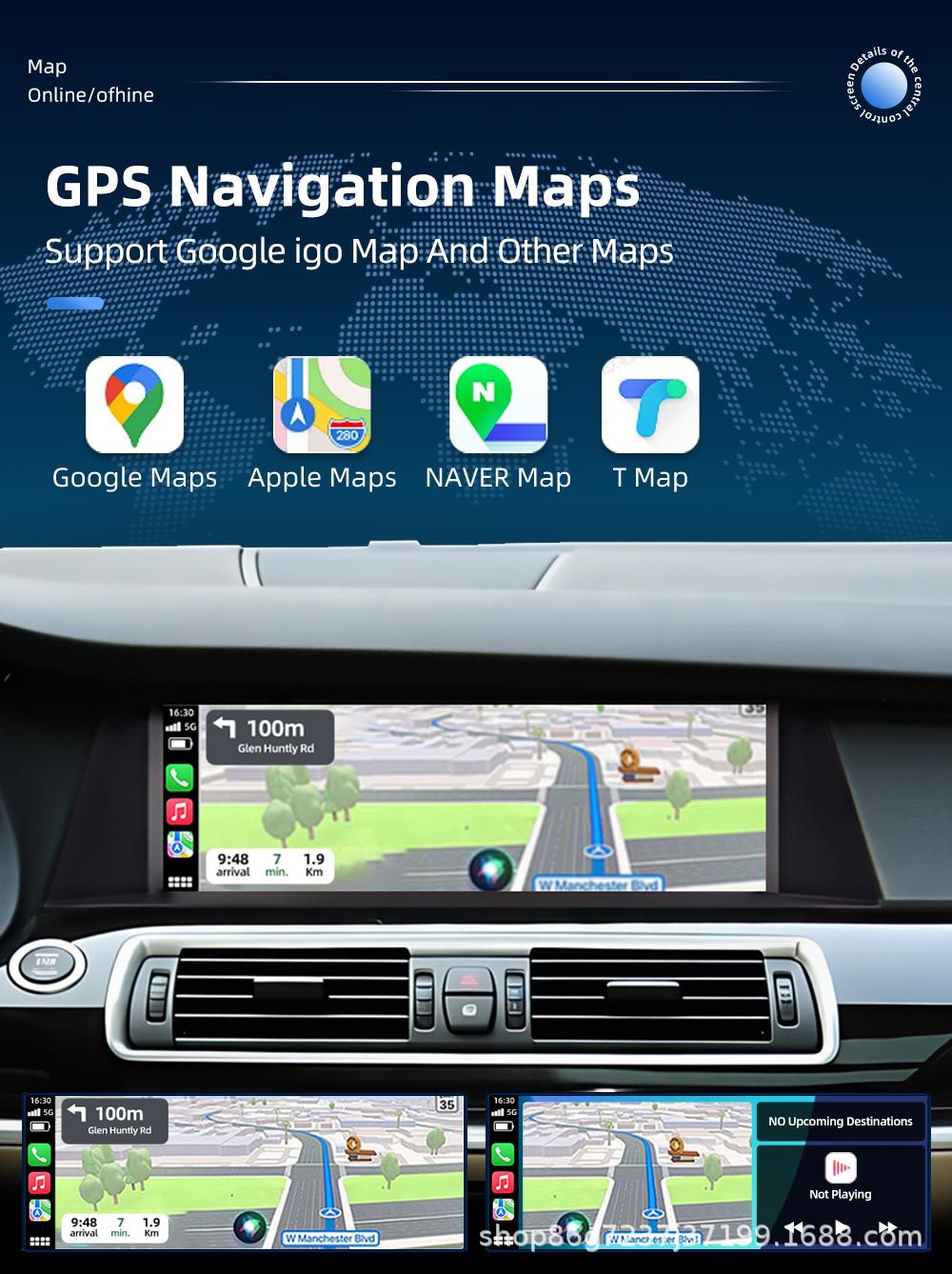 Suitable for Bmw Gt F07 10.25inch Android Car Navigation Large-Screen Central Control All-In-One Gps Car Navigation System