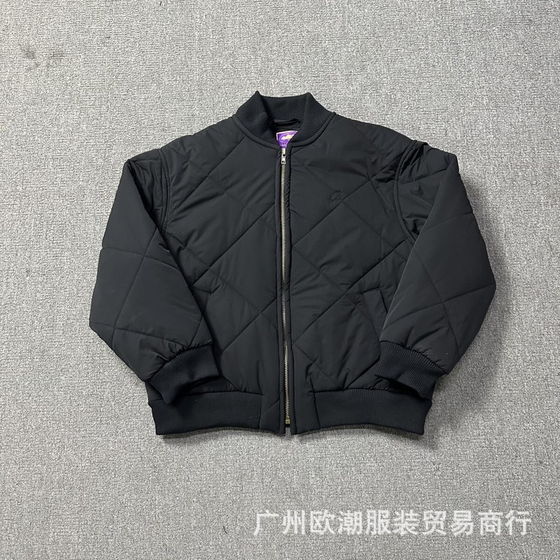 跨境美式cort刺绣恶魔岛棉服男女秋冬季ins高街棉衣连帽外套冬季|undefined