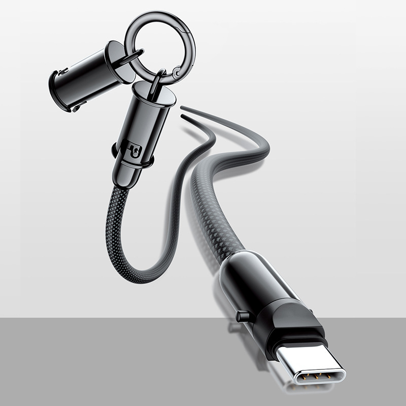 国境を越えた携帯電話首吊りストラップケーブル pd60w 高速充電データケーブル Apple Huawei ツーインワン 27 ワット充電ケーブルに適しています|undefined