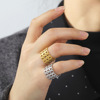 Retro one size ring for beloved stainless steel, simple and elegant design, does not fade