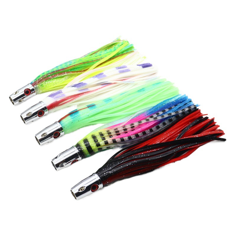 Cabeza de metal arrastre cebo de pesca aceite del Sur cebo falso cebo de Pesca de Mar oro pistola bandera peces Pacífico Sur Islas Salomón 6,5 pulgadas 54G