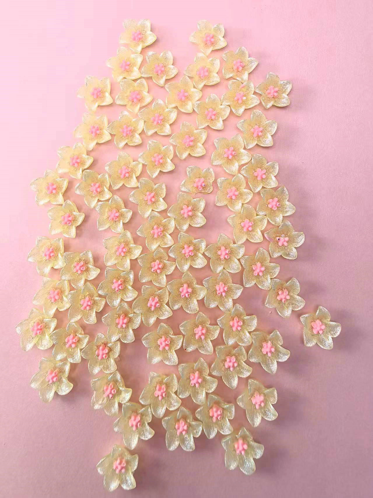 夜光百合花树脂平底钻美甲饰品diy饰品配件批发亚马逊货源_0