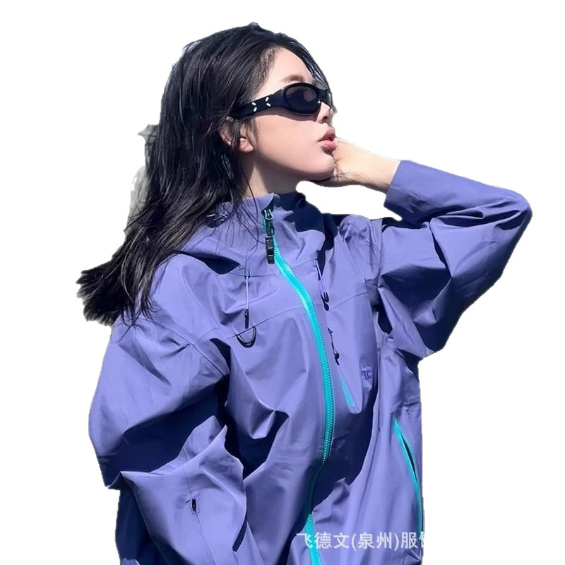 户外运动夹克外套男女同款山野纯色宽松百搭登山服城市通勤上衣|undefined