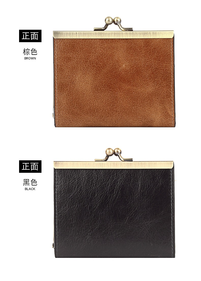 Unisex Rose Red Purple Red Solid Color Leather Card Holders display picture 10