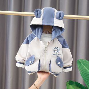 Boys' Coat Spring and Autumn Baby 1 Windbreaker Western Style Jacket Top 3 Korean Style Baby Autumn Clothes Children's Wind