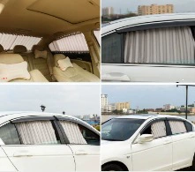 Car curtains — sales from the source factory - silver-a-pair-of-front-windows-upper-and-lower-aluminum-alloy-tracks-customized-for-the-vehicle
