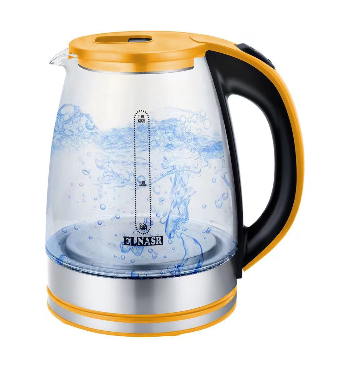 工厂直销高硼硅玻璃电热水壶304不锈钢水壶