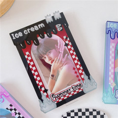 Acrylic checkerboard card stand photo frame celebrity idol photo desktop display storage stand female gift