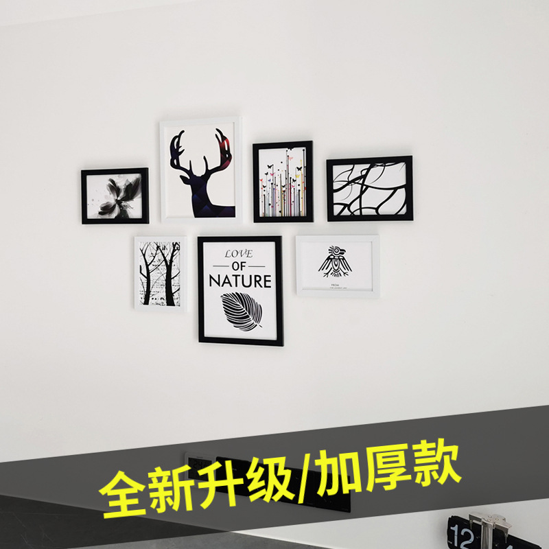 Pequeña pared Nórdico decorativo foto pared Punch-libre pared decorativo foto marco dormitorio colgante de pared marco de fotos ins marco de fotos