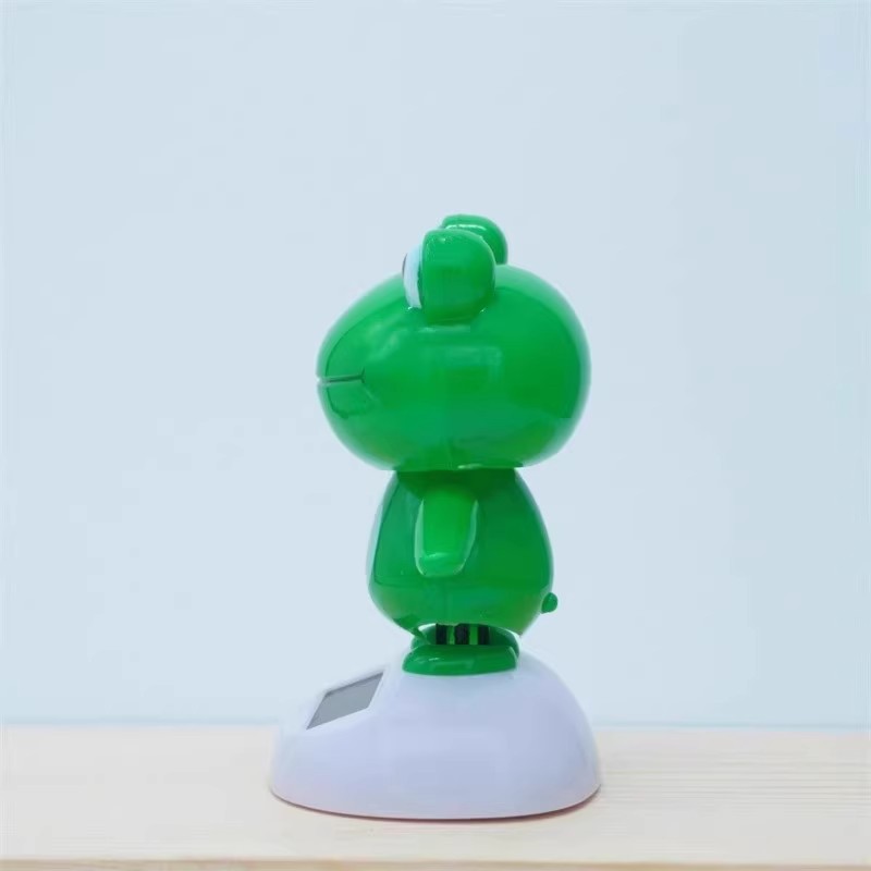 Car Solar Frog Ornaments Cartoon Doll Car Ornaments Car Roof Car Tail Trunk Interior Decoration Supplies