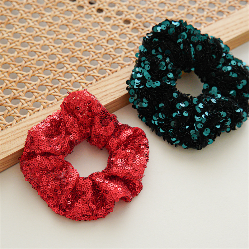 Vintage Style Color Block Mixed Materials Handmade Hair Tie display picture 4