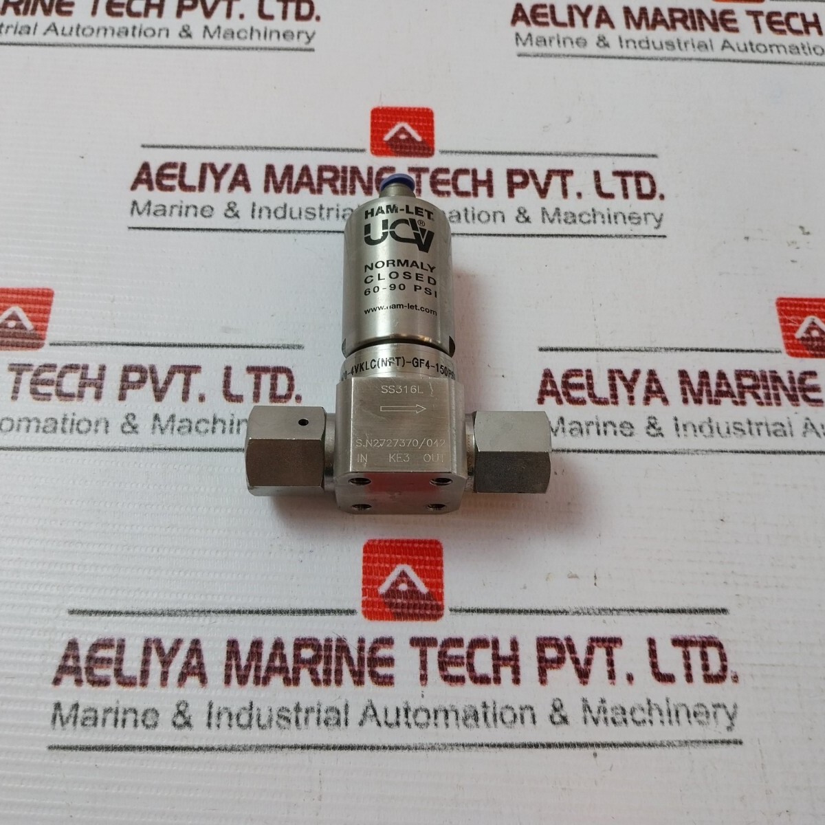 Ham-Let HM20-4VKLC(NPT)-GF4-150PSI Shut Off Valve 60-90 PSI