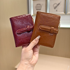 デイニー レトロな質感 ニッチデザイン シンプル 80% off ポケット 多機能財布 レディース ショートウォレット 小銭入れ
