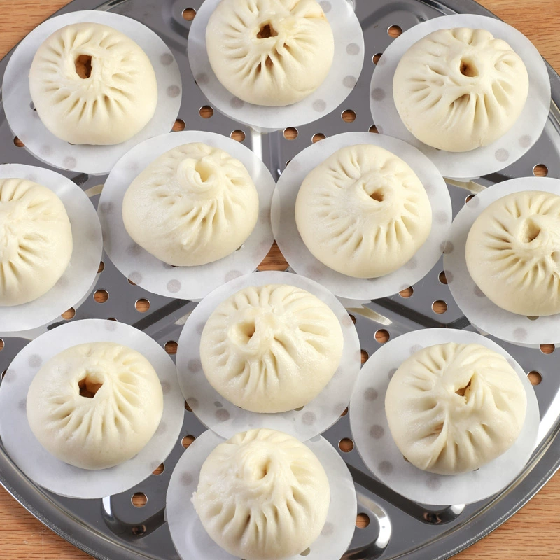 Паронек paper food grade steamer pad steamed bun disposable oil paper round steamed cake steamed buns dessert green dumpling pad paper