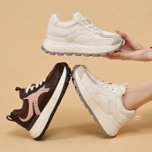 小个子单鞋女秋内增高德训鞋2025新款秋冬季厚底耐磨鞋子女鞋百搭