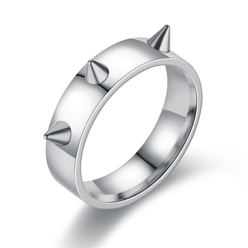 Titanium Steel Material Wholesale Jewelry Simple Style Geometric Titanium Steel Rings