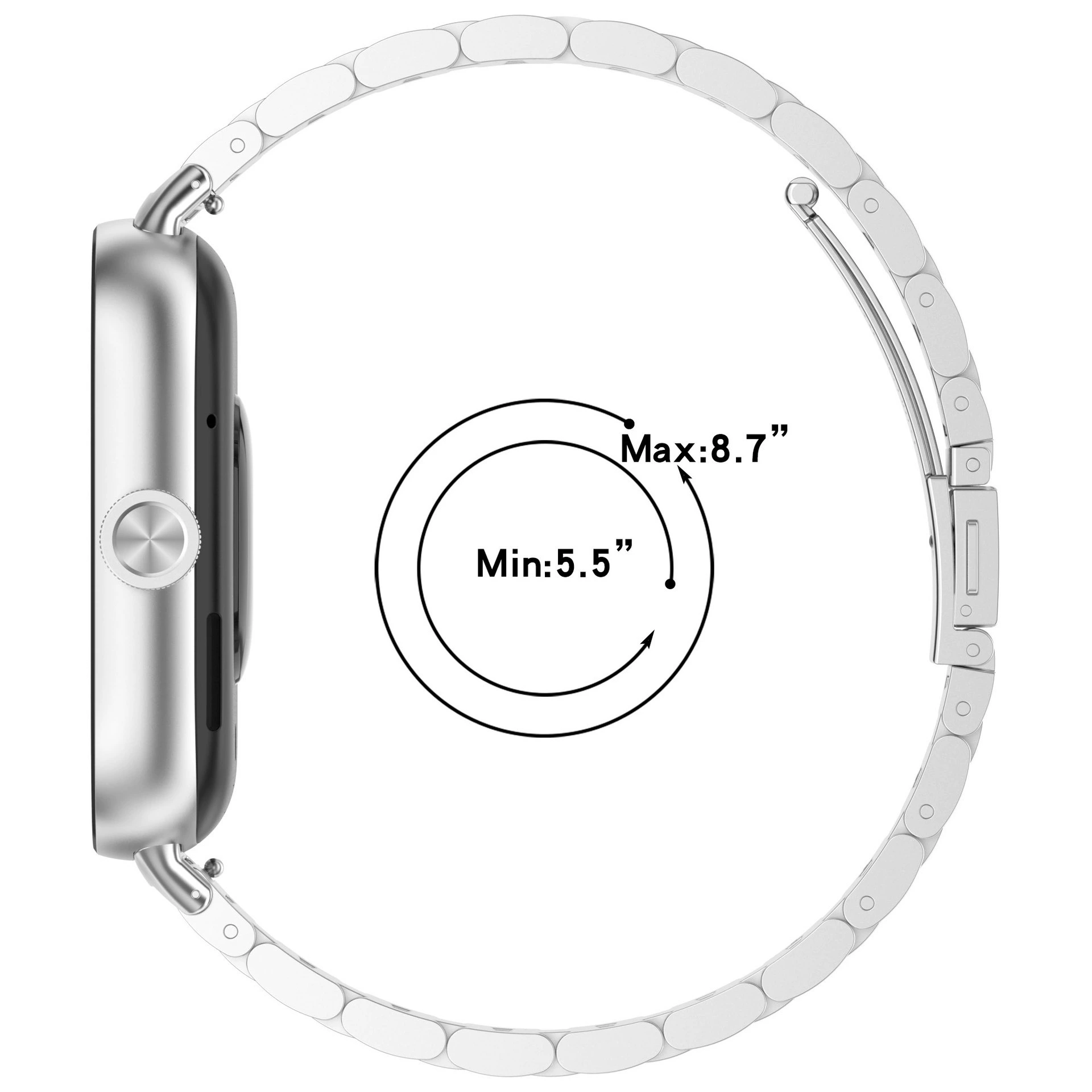 Factory suitable for Redmi watch4 solid three-bead metal strap Redmi watch 4 Xiaomi 9Pro/8Pro strap