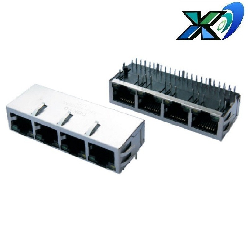 小型RJ45波虑器插座 RJ45滤波器带灯插座 RJ45网络变压器母座供应