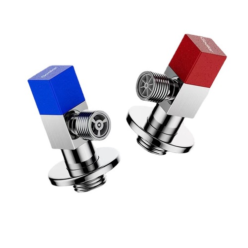 Highla Technology Home Bathroom Anti-Backflow Check Valve Brass Toilet Angle Valve Tri-Valve Hot Water Heater Switch