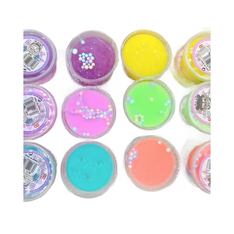 Nuevo barro de burbuja de color barro de cristal barro de color barro slime juguetes para niños descomprimidos diy caja pequeña barro 1 yuan al por mayor