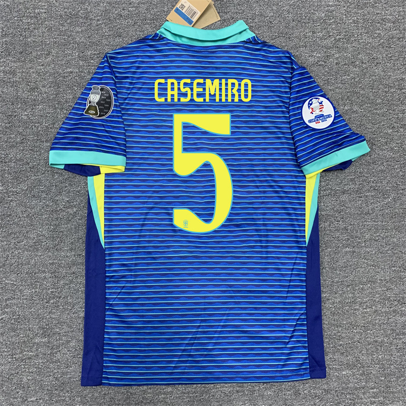 2425 アメリカカップ ブラジル代表 アウェイ 10番 ネイマール 7番 ヴィニシウス サッカーユニフォーム セット|undefined