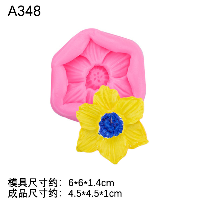 Planta flor molde de silicona epoxi arcilla cerámica suave decoración Fondant chocolate accesorios para hornear