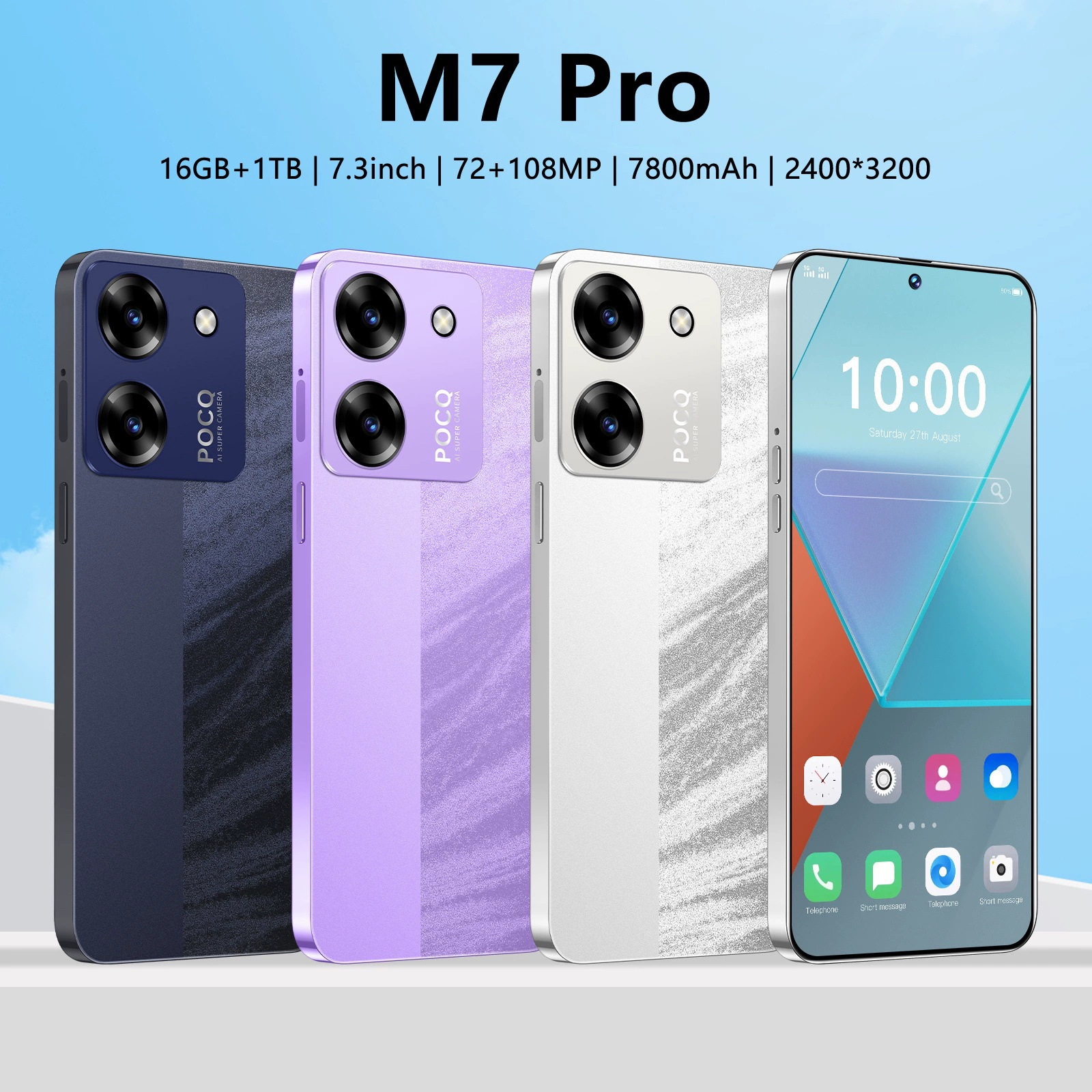 Мобильный телефон Pro, умные часы, 56 дюймов, 16 ГБ