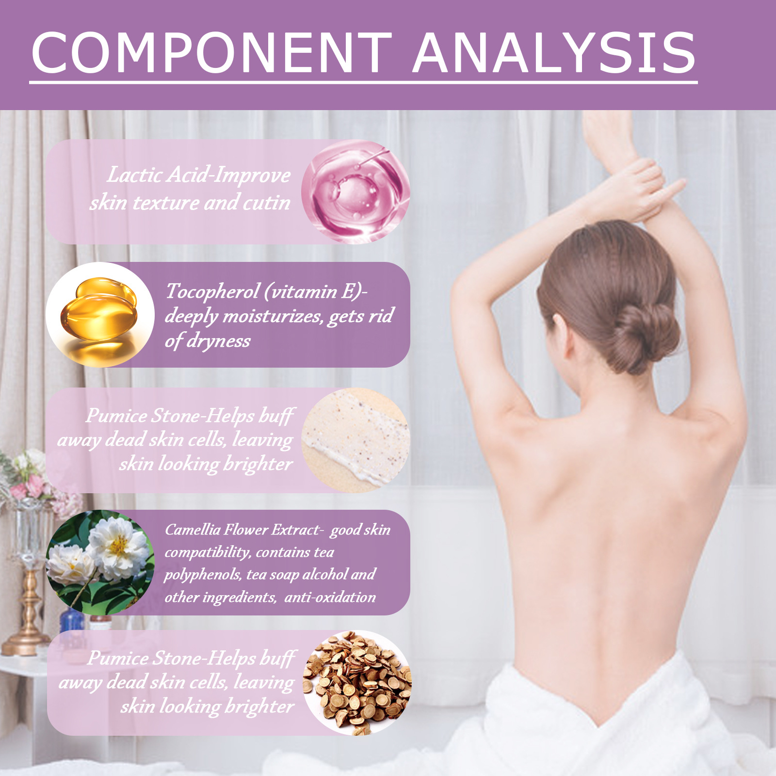 EELHOE Rough Body Scrub Feuchtigkeitsspendend, Peeling, glättende Hautreparatur, Reinigung trockener Haut_voghion.com